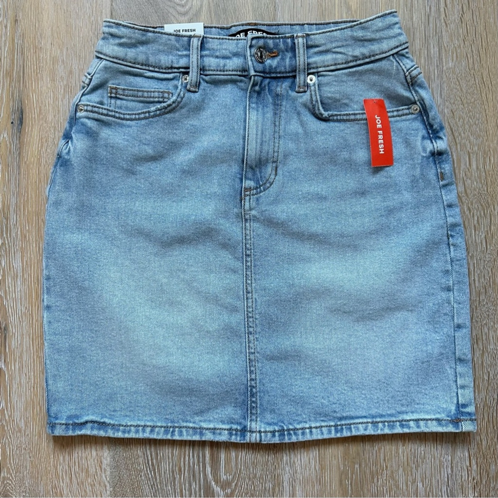 NWT Joe Fresh Denim Mini Skirt - Size 26 - Picture 3 of 9